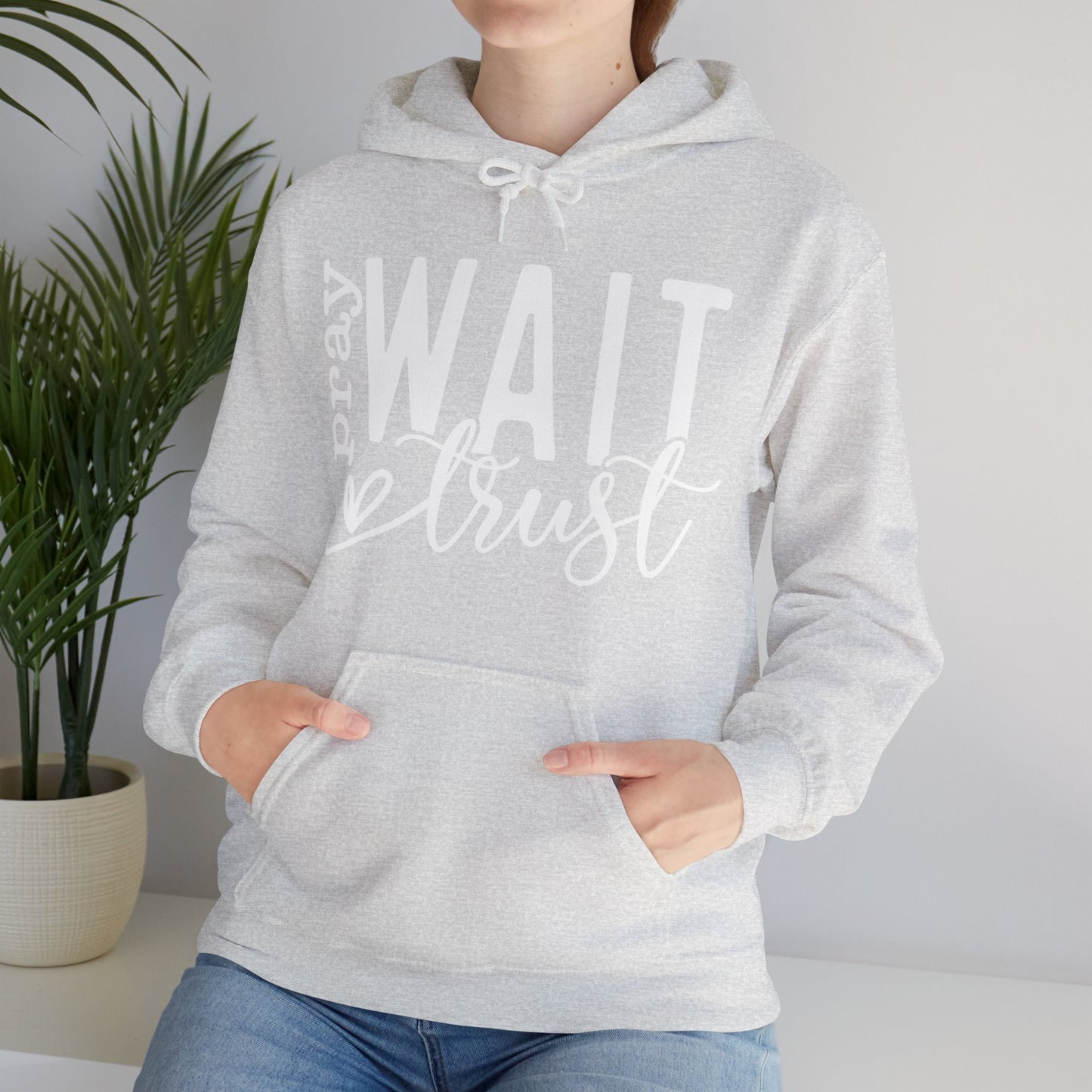 Pray Wait Trust Unisex Heavy Blend™ Hooded Sweatshirt
