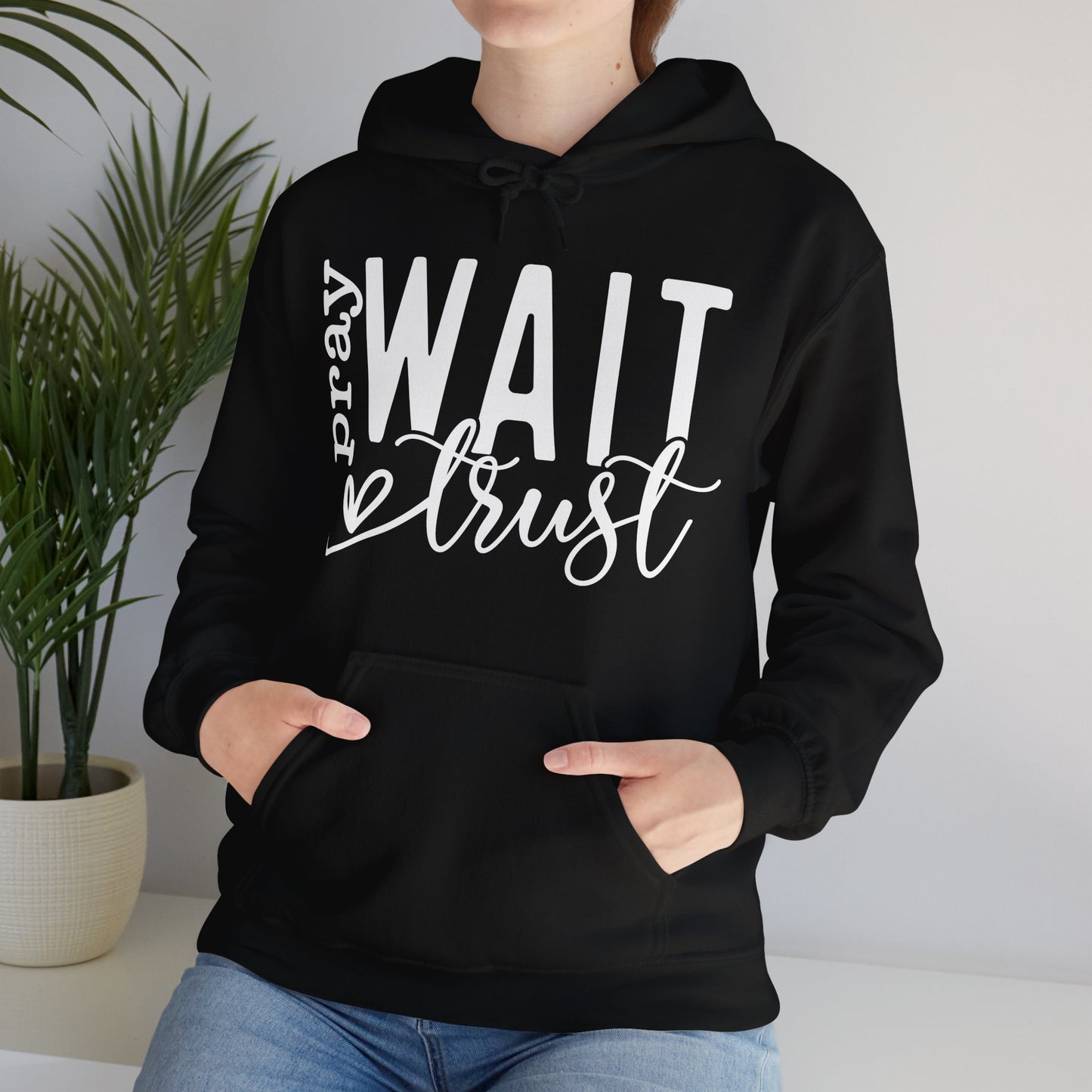 Pray Wait Trust Unisex Heavy Blend™ Hooded Sweatshirt