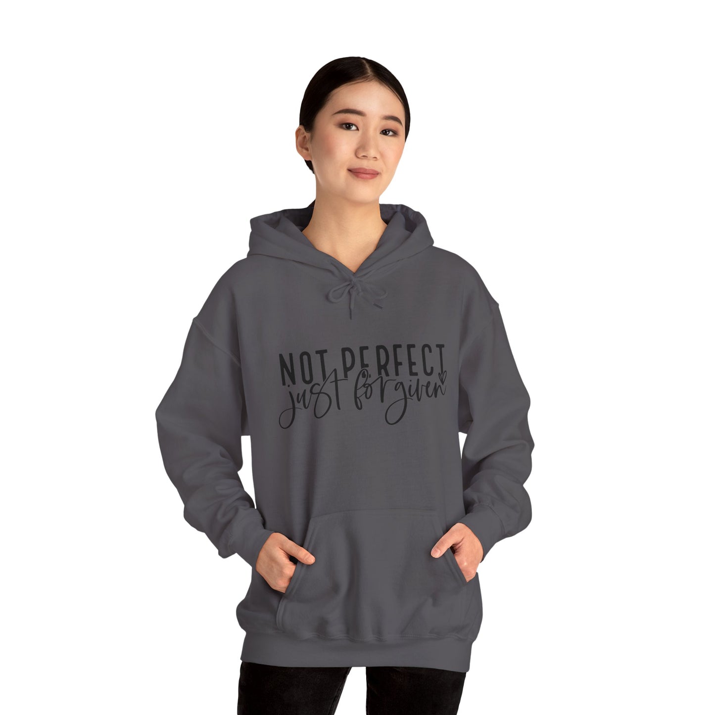 "Not Perfect, Just Forgiven Unisex Heavy Blend™ Hooded Sweatshirt