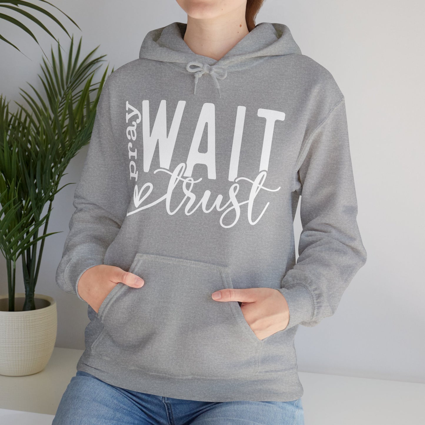 Pray Wait Trust Unisex Heavy Blend™ Hooded Sweatshirt