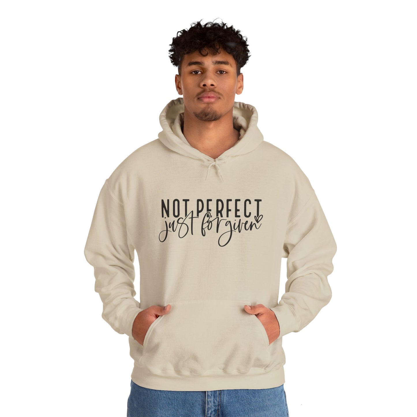 "Not Perfect, Just Forgiven Unisex Heavy Blend™ Hooded Sweatshirt