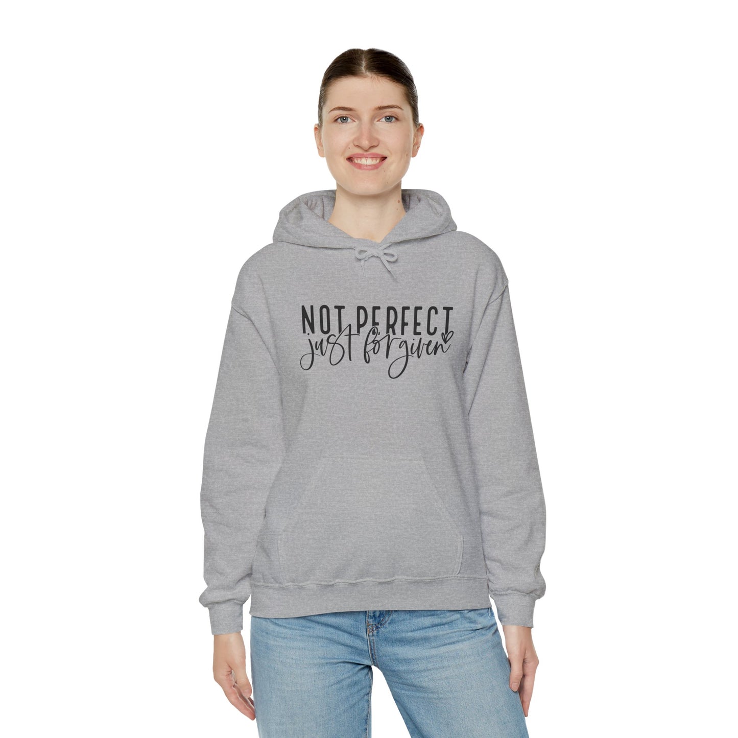 "Not Perfect, Just Forgiven Unisex Heavy Blend™ Hooded Sweatshirt