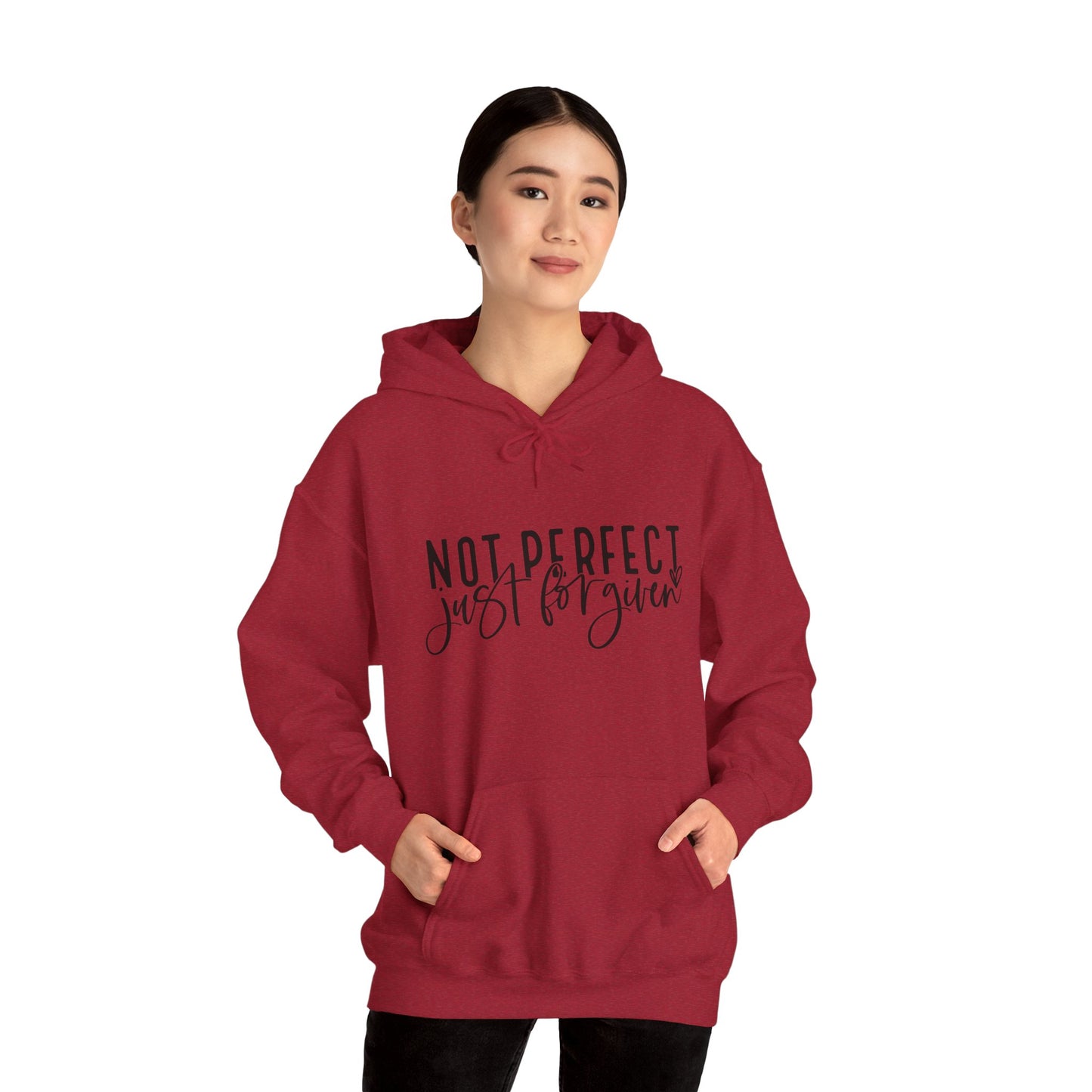 "Not Perfect, Just Forgiven Unisex Heavy Blend™ Hooded Sweatshirt