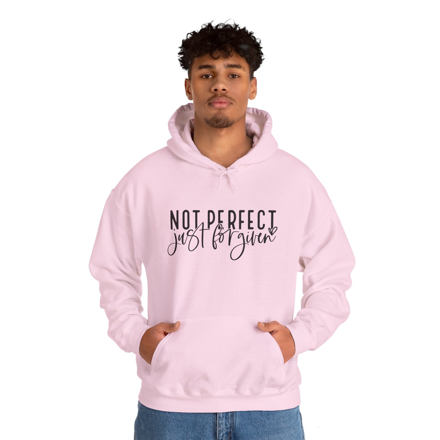 "Not Perfect, Just Forgiven Unisex Heavy Blend™ Hooded Sweatshirt