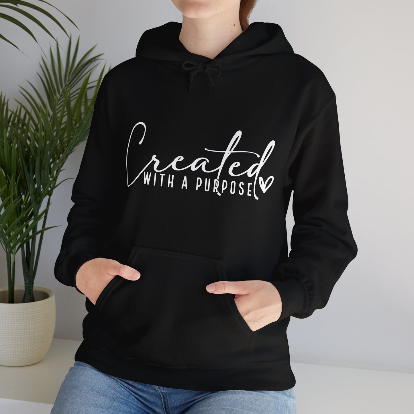 Created with A Purpose Unisex Heavy Blend™ Hooded Sweatshirt