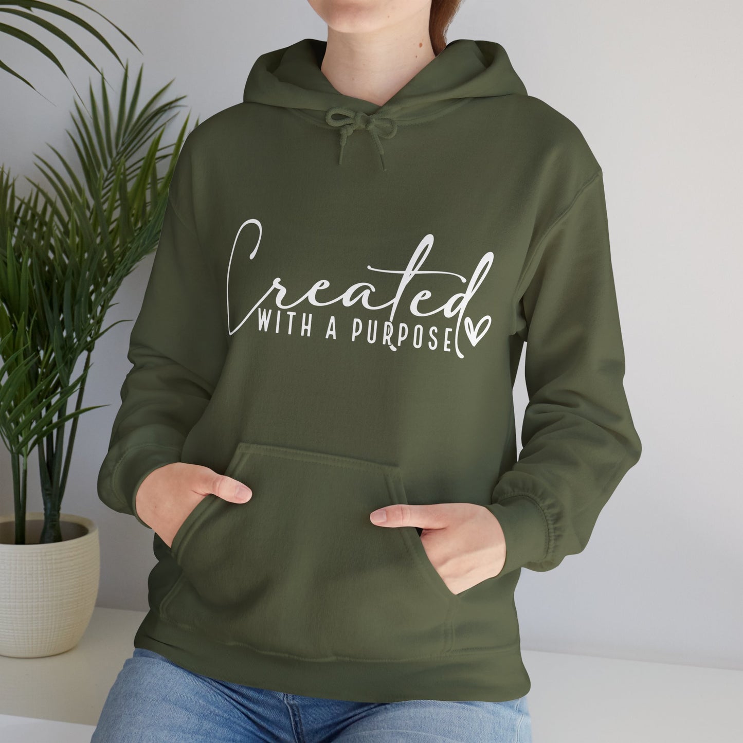 Created with A Purpose Unisex Heavy Blend™ Hooded Sweatshirt