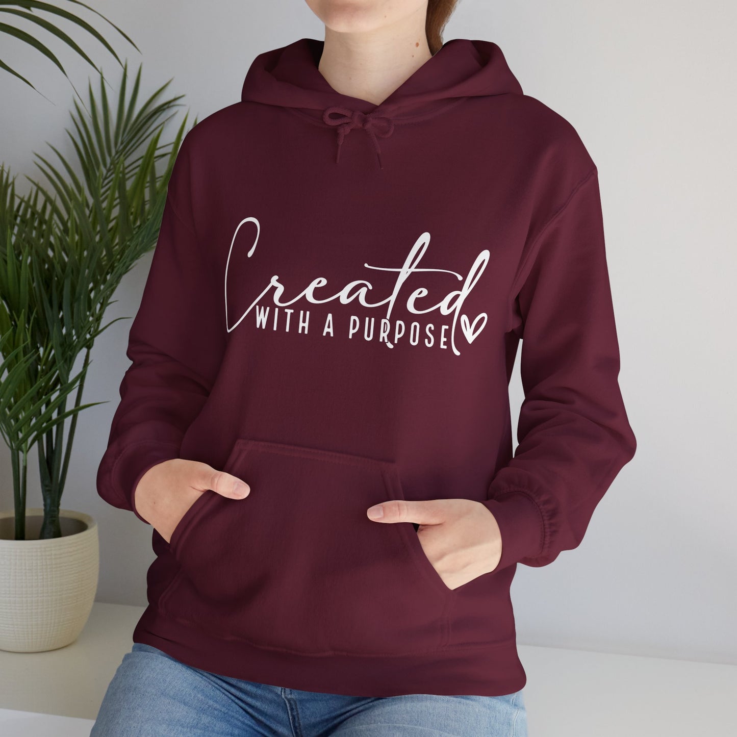 Created with A Purpose Unisex Heavy Blend™ Hooded Sweatshirt