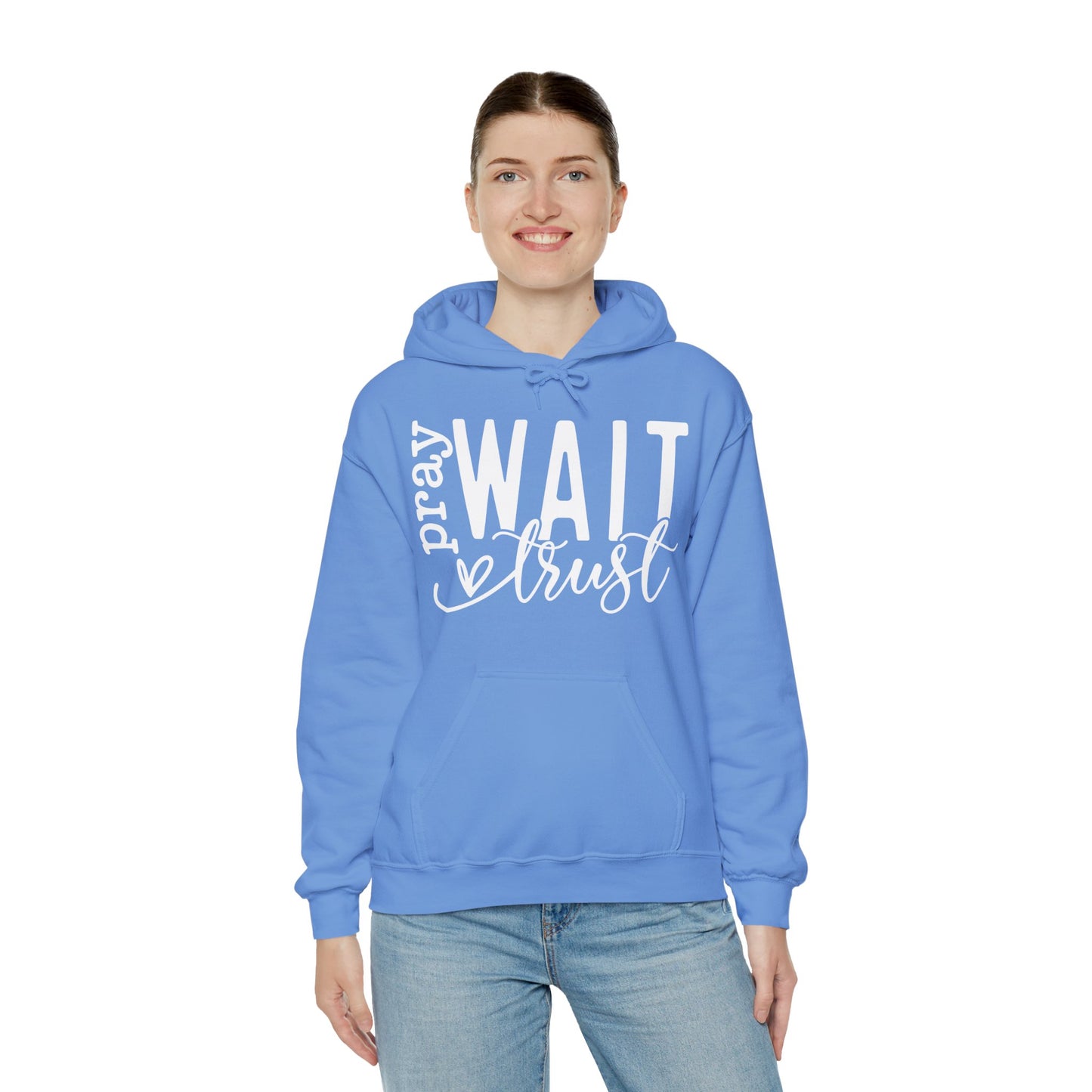 Pray Wait Trust Unisex Heavy Blend™ Hooded Sweatshirt
