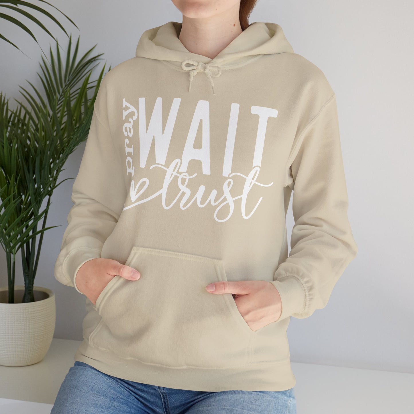 Pray Wait Trust Unisex Heavy Blend™ Hooded Sweatshirt