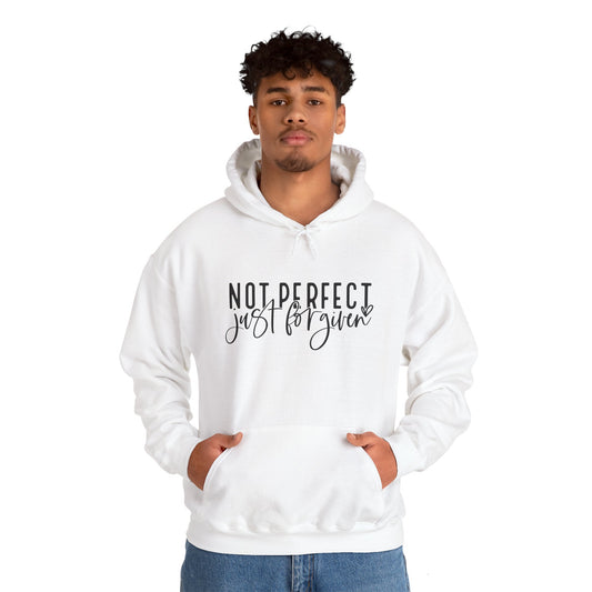 "Not Perfect, Just Forgiven Unisex Heavy Blend™ Hooded Sweatshirt