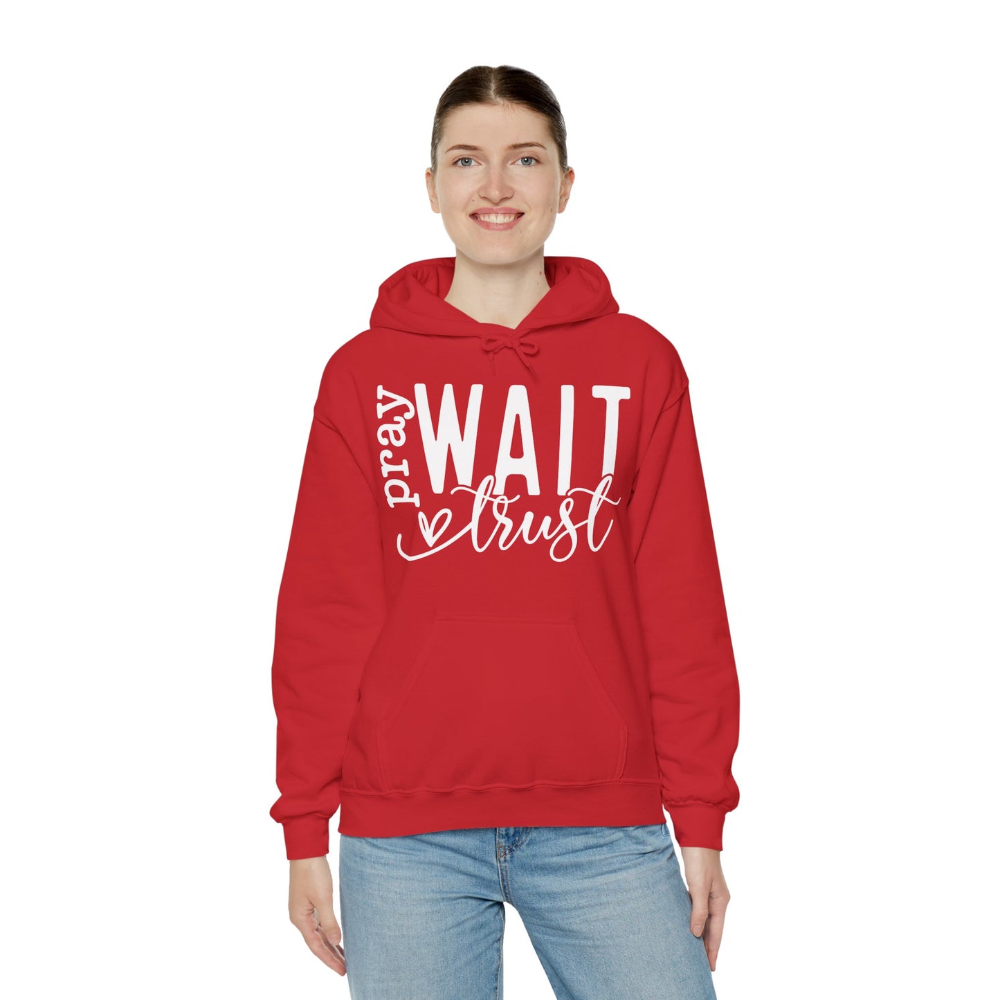 Pray Wait Trust Unisex Heavy Blend™ Hooded Sweatshirt