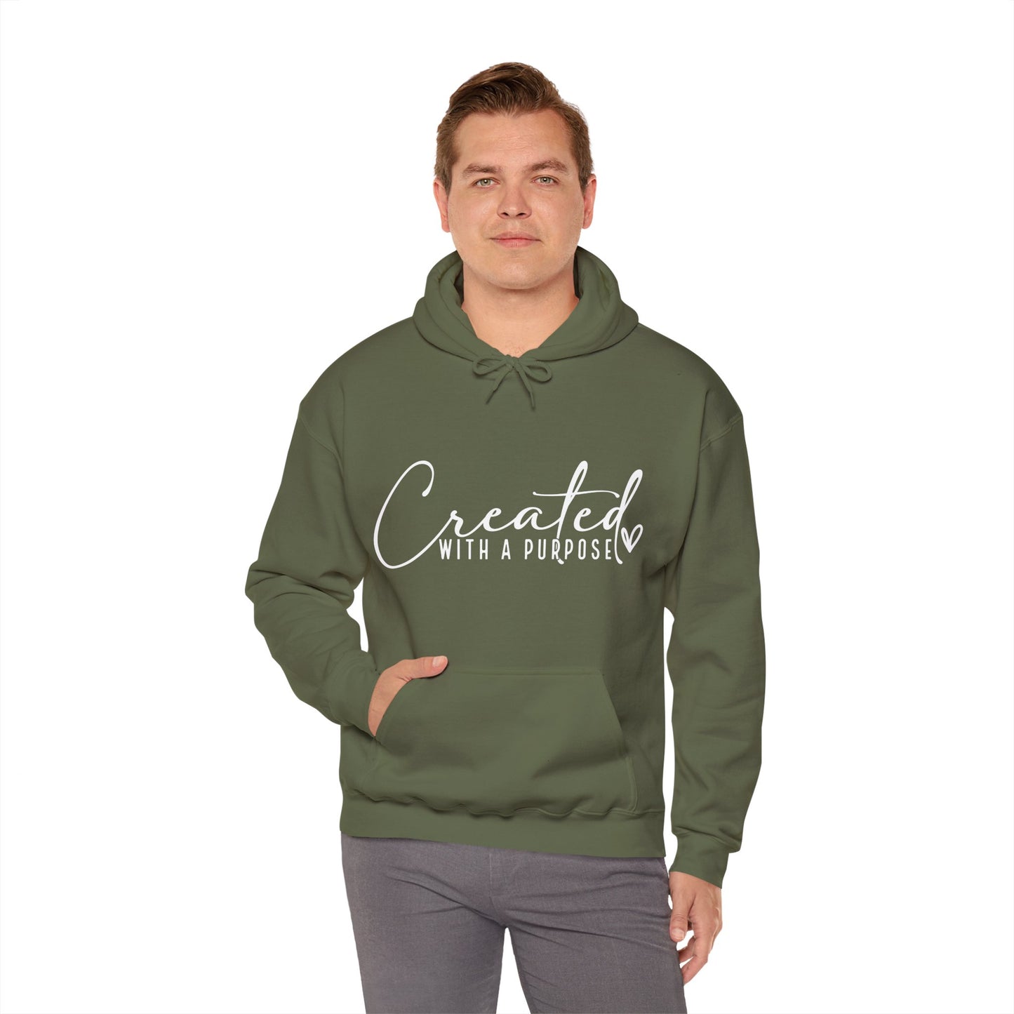 Created with A Purpose Unisex Heavy Blend™ Hooded Sweatshirt