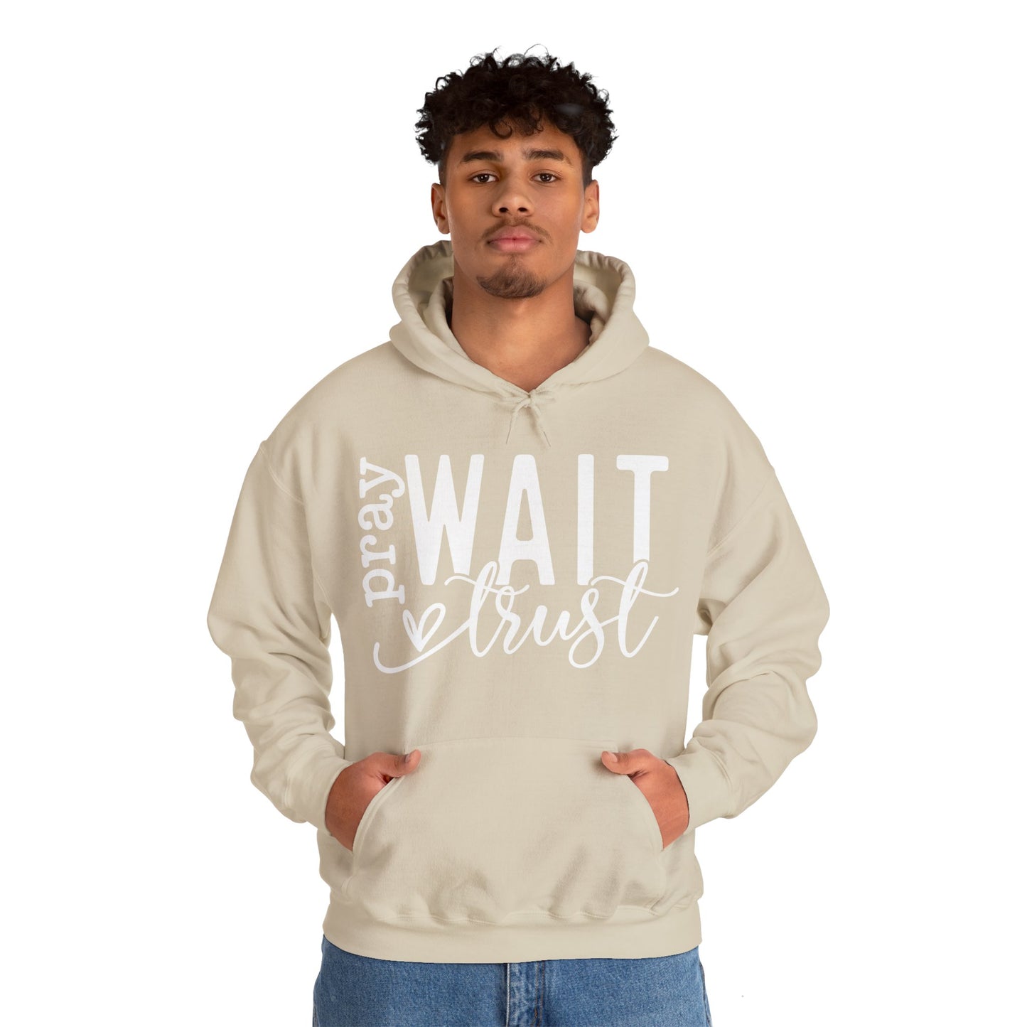 Pray Wait Trust Unisex Heavy Blend™ Hooded Sweatshirt