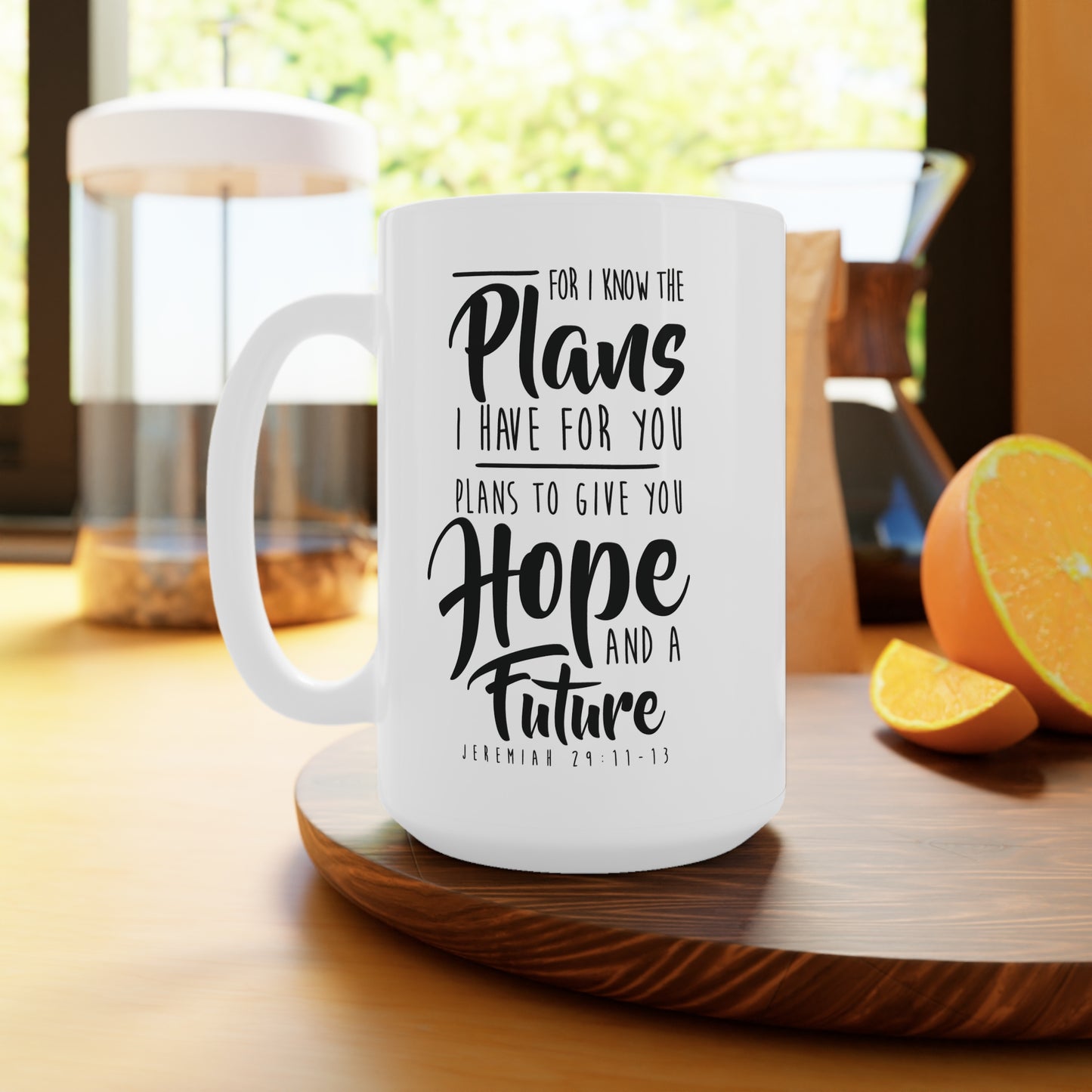 Jeremiah 29:11 White Ceramic Coffee Mug, 11oz and 15oz